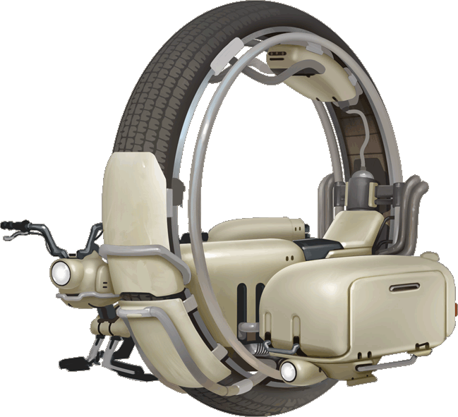 Concept art of a delivery monowheel