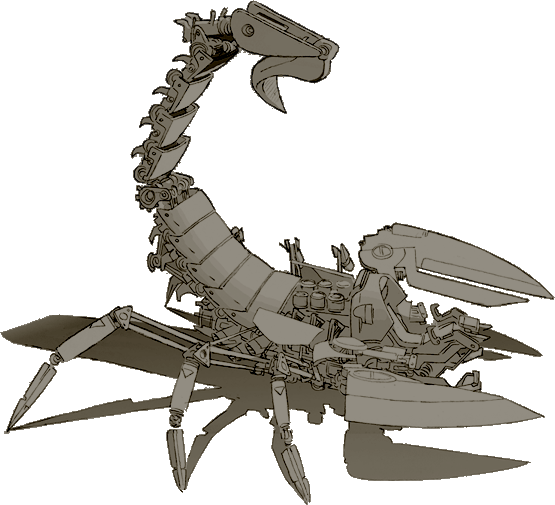 Scorpion mecha concept sketch